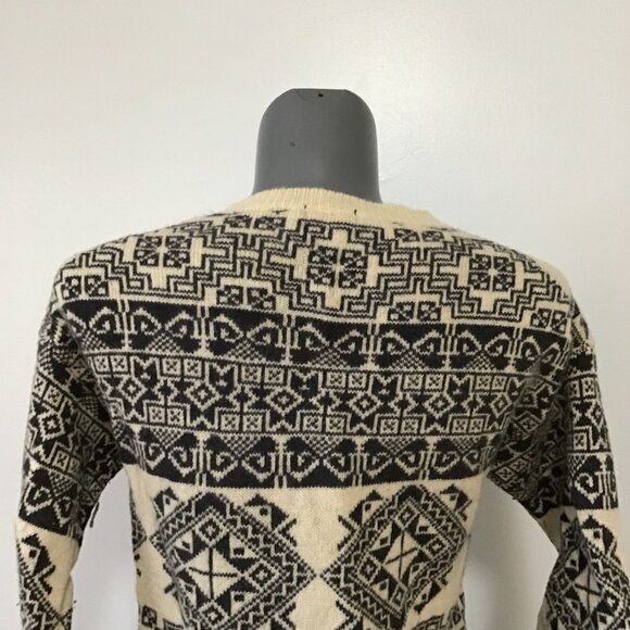 Roots Knit Wool Fair Isle Scoop Neck Sweater Size S - Picture 6 of 12